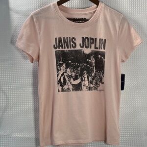 Lucky Brand Pink Janis Joplin Graphic Tee